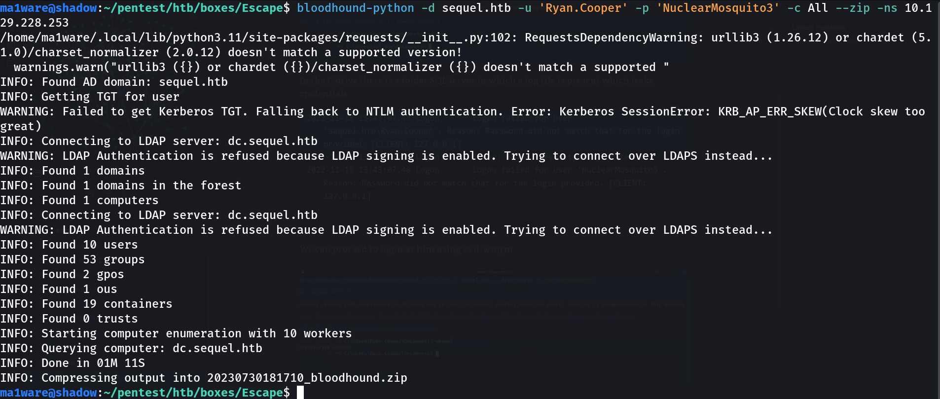 Running remote bloddhound ingestor