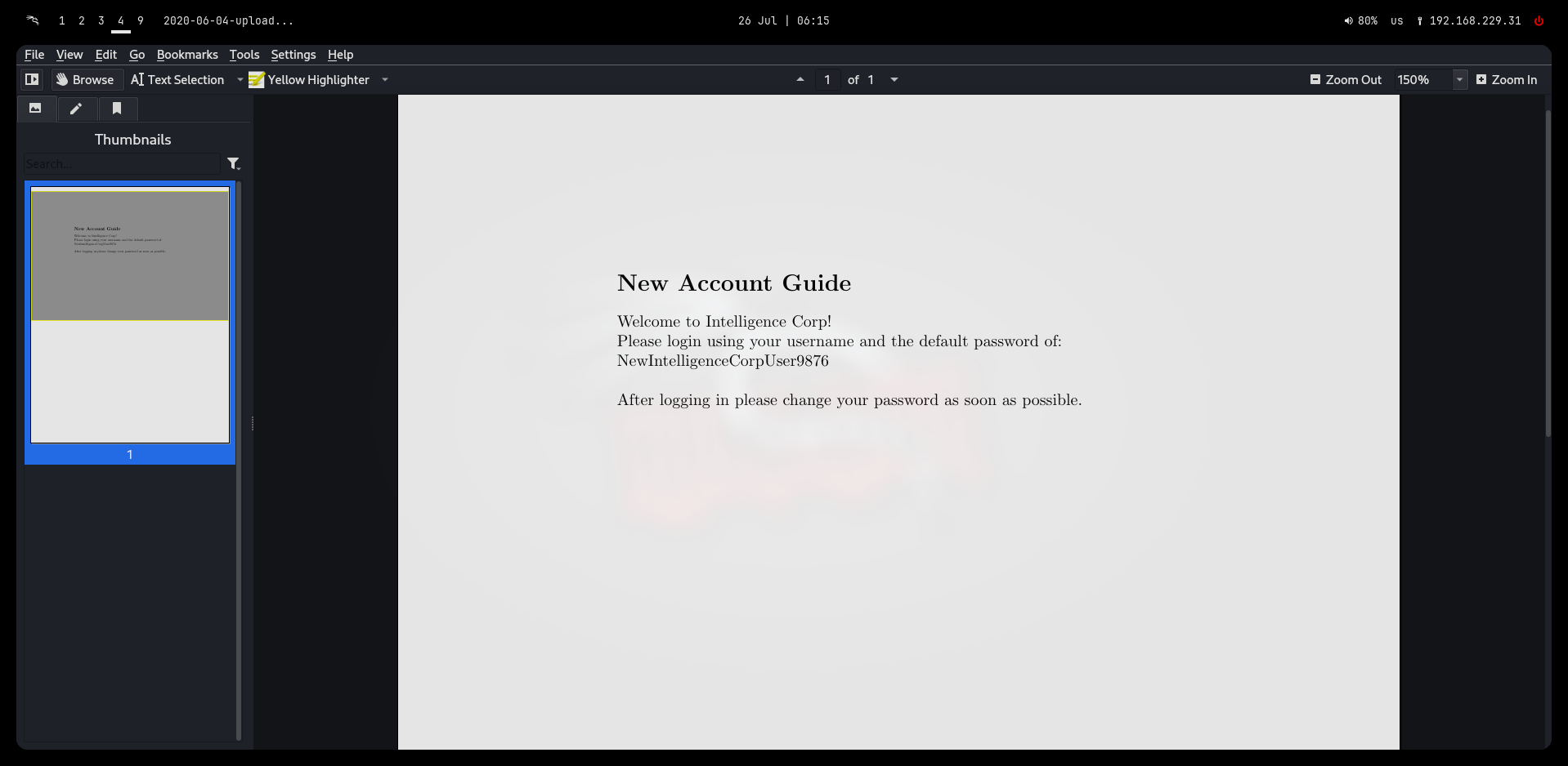 Default Credentials