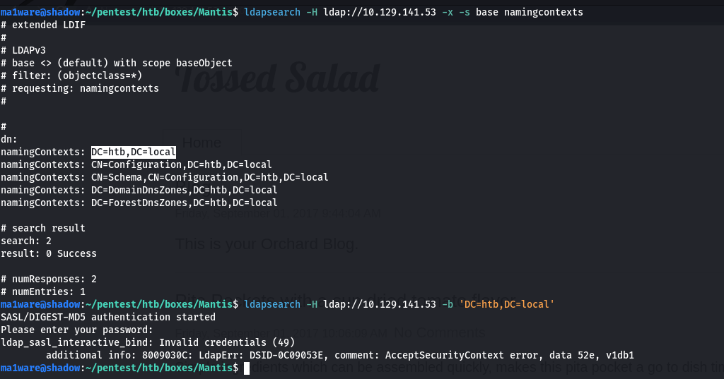 LDAP anon bind
